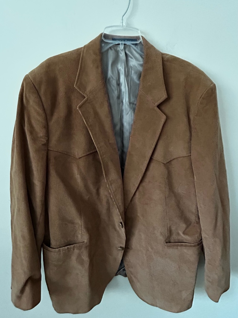 CCC Western Wear Mens Corduroy Blazer Jacket Size 48L Vintage‎ Ranch Elbow Patch